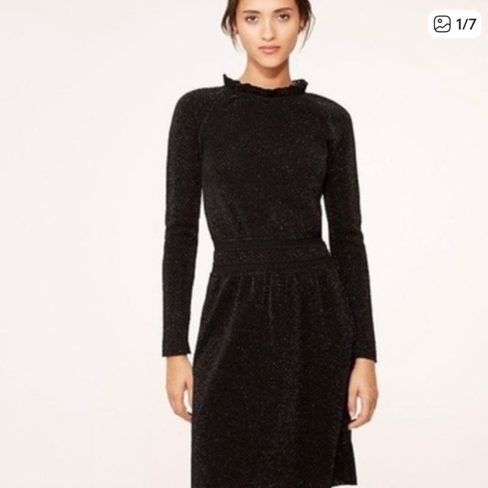 "Tory Burch “Isabelle" High-Collared
Shimmer Mini Dress